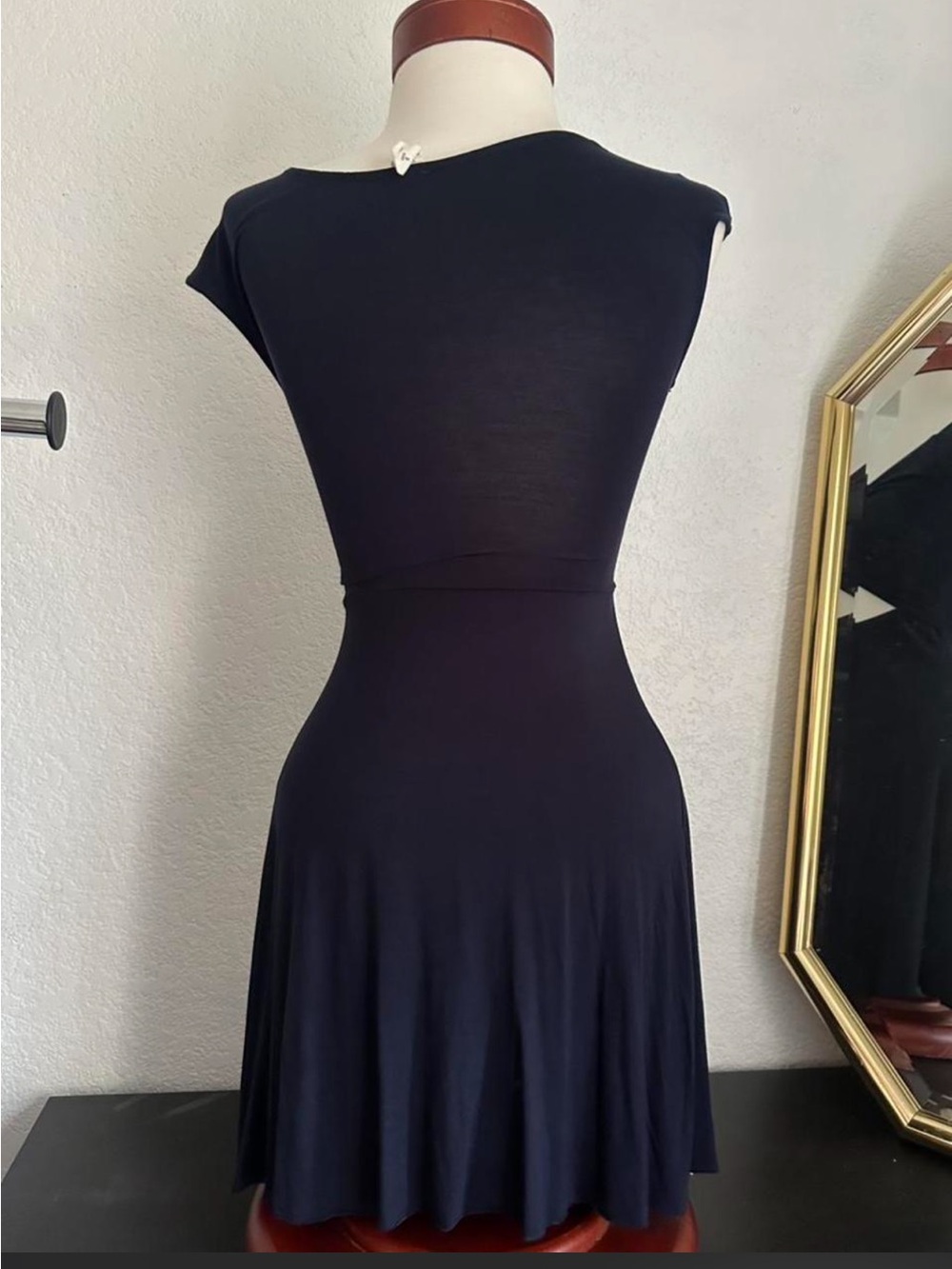 Lazy Sunday's Body con Anthropologie Navy Twist Front Cut out Dress - Picture 2 of 3